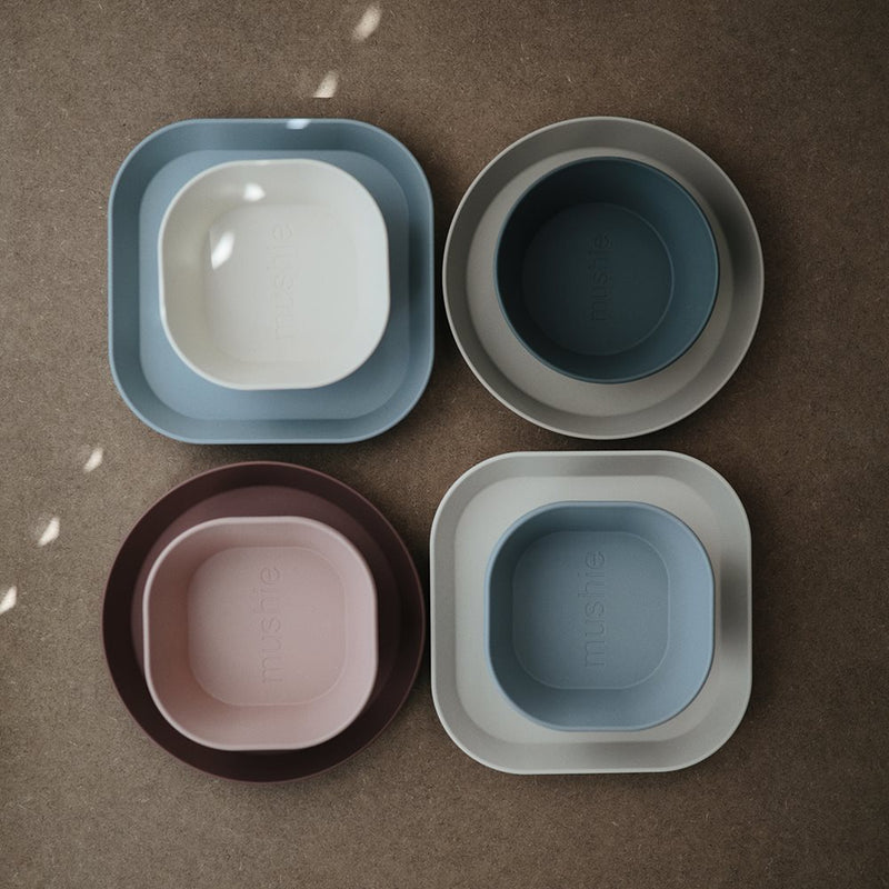 Kinderschüssel eckig (2er Set) - Blush - NUA CONCEPT