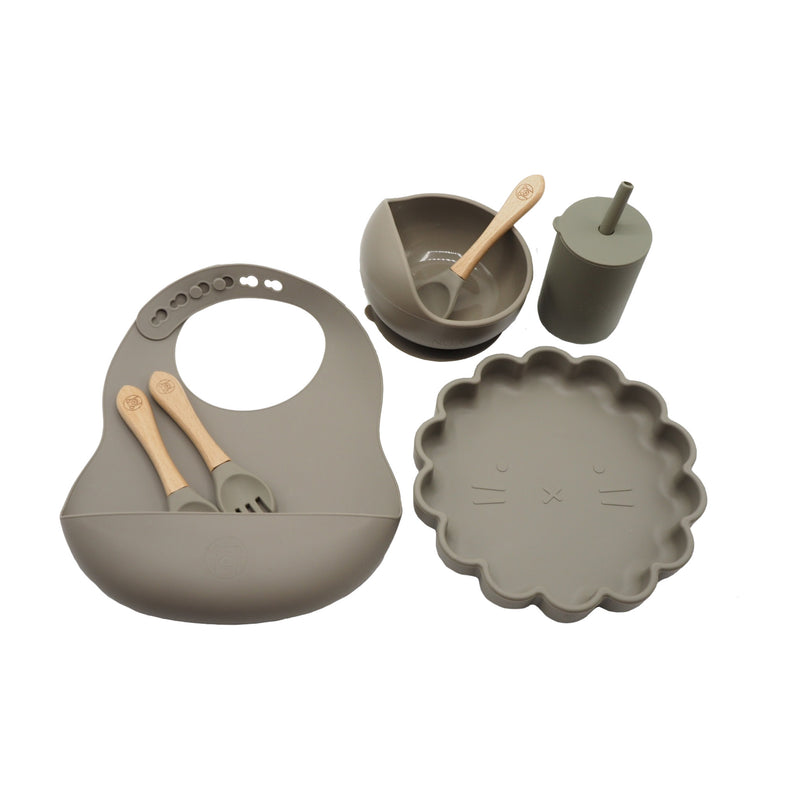 Baby Geschirr Set (7-teilig) - Khaki