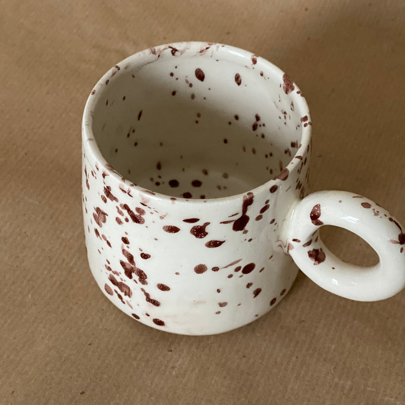 Keramik Tasse „Splash Brown“