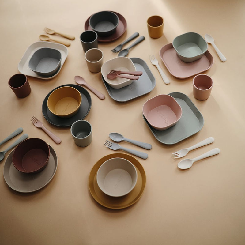 Kinderteller eckig (2er Set) - Sage - NUA CONCEPT