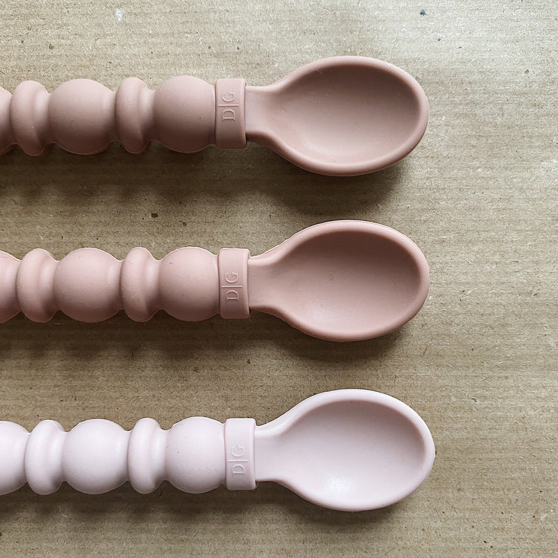 Babylöffel aus Silikon (3er Set) - Pink Lemonade - NUA CONCEPT