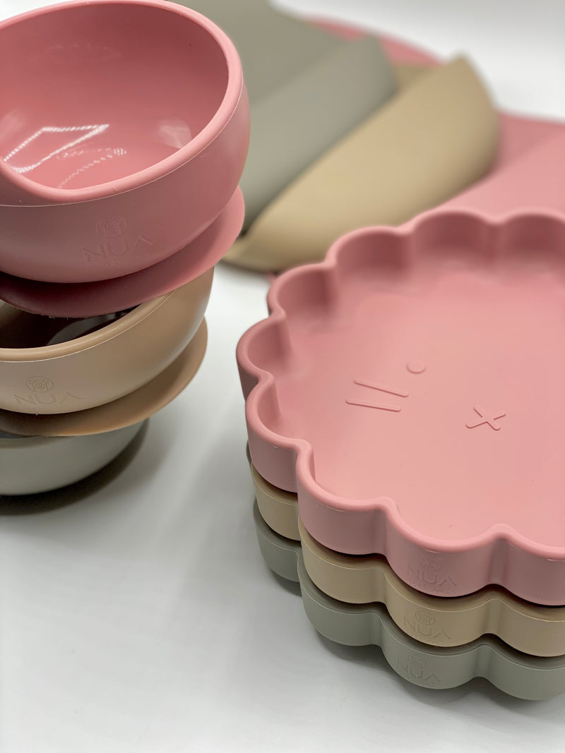 Baby Geschirr Set (7-teilig) - Rose