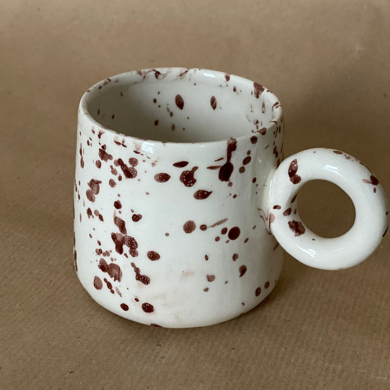 Keramik Tasse „Splash Brown“