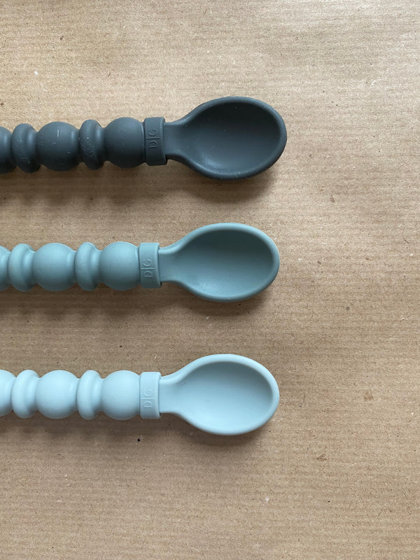 Babylöffel aus Silikon (3er Set) - The Blues - NUA CONCEPT