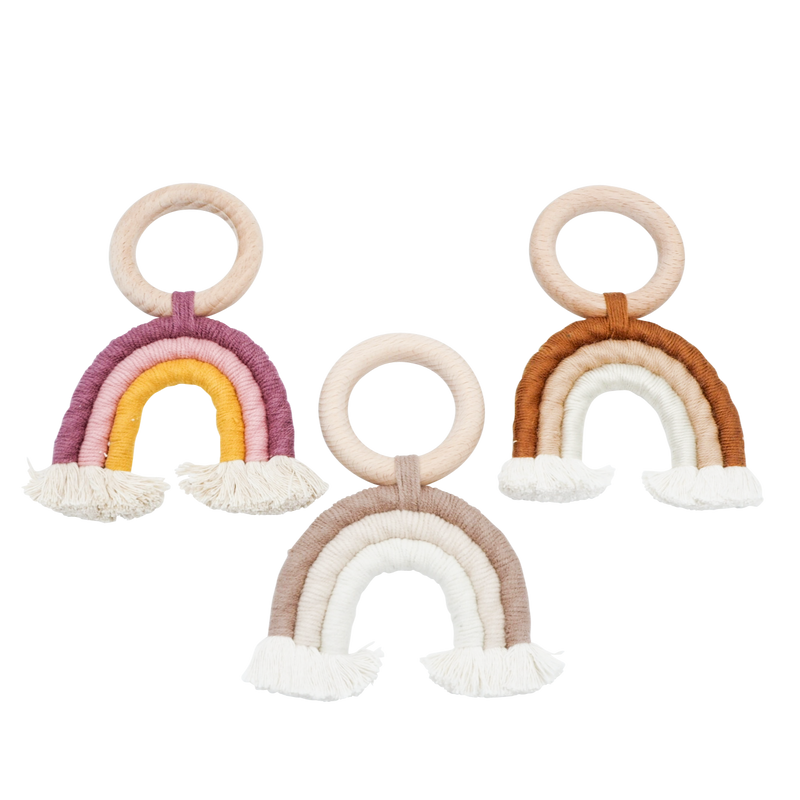 Holzbeißring mit Regenbogen - NUA CONCEPT