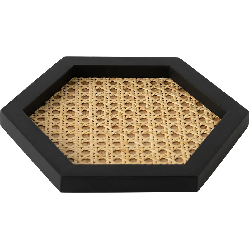 Holztablett Rattan Hexagon - NUA CONCEPT
