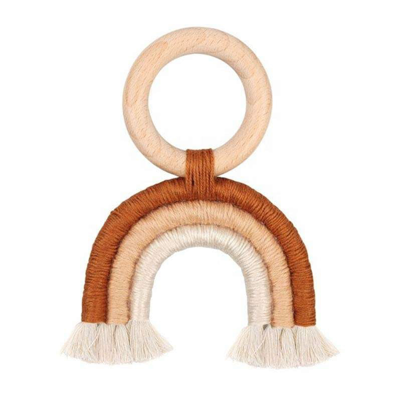 Holzbeißring mit Regenbogen - NUA CONCEPT